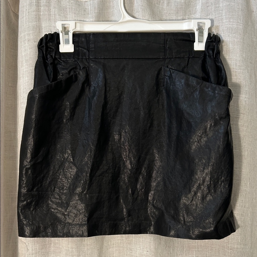 Zara Shiny Black Mini Skirt